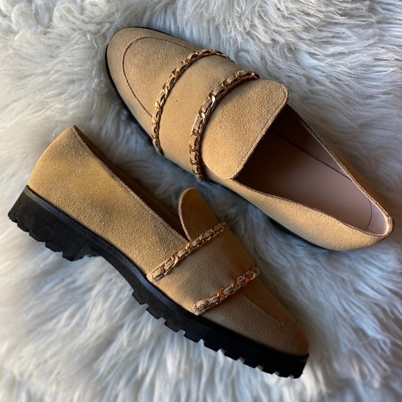 NWT Karl lagerfeld SUEDE SLIP-ON sand FLATS - Picture 4 of 11